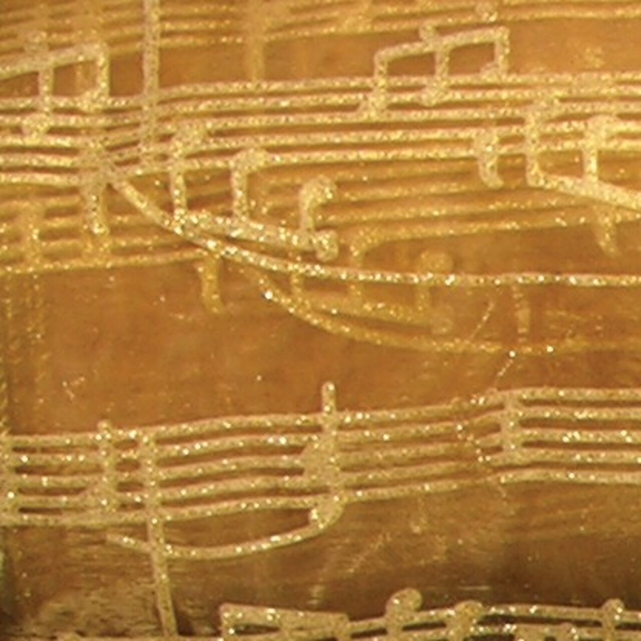 The Ribbon People Sheer Gold Mozart Musical Notes Wired Craft Ribbon 6" x 27 Yards